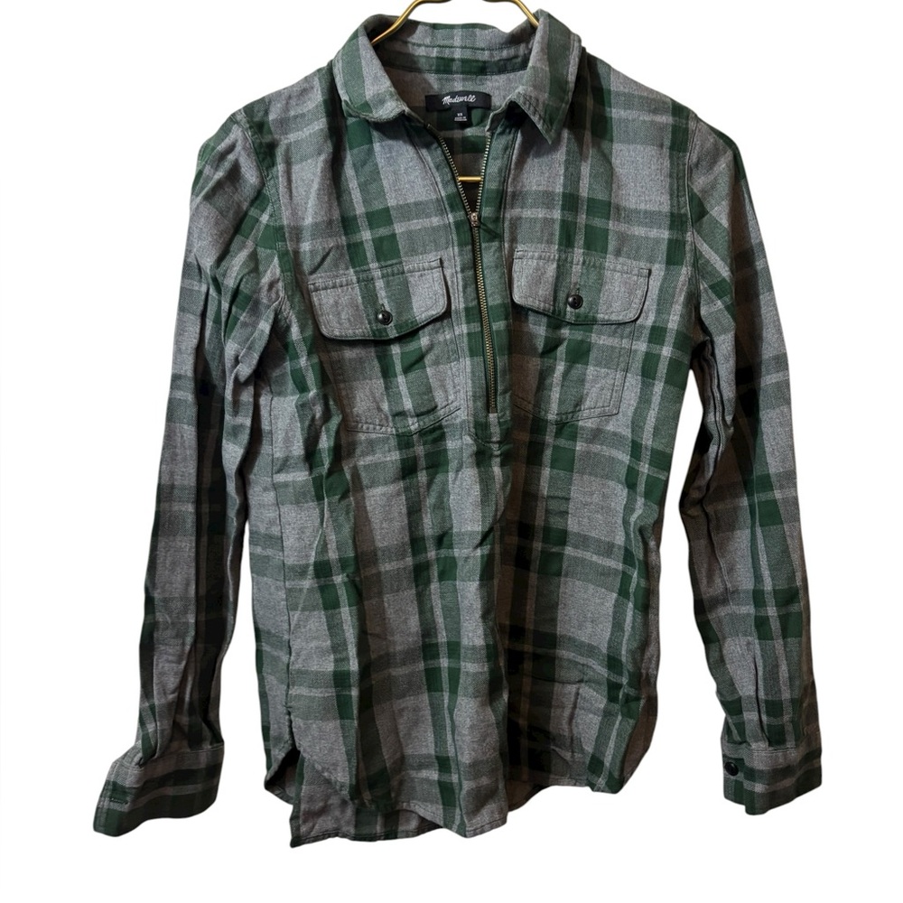 MADEWELL | shirt XS plaid zip